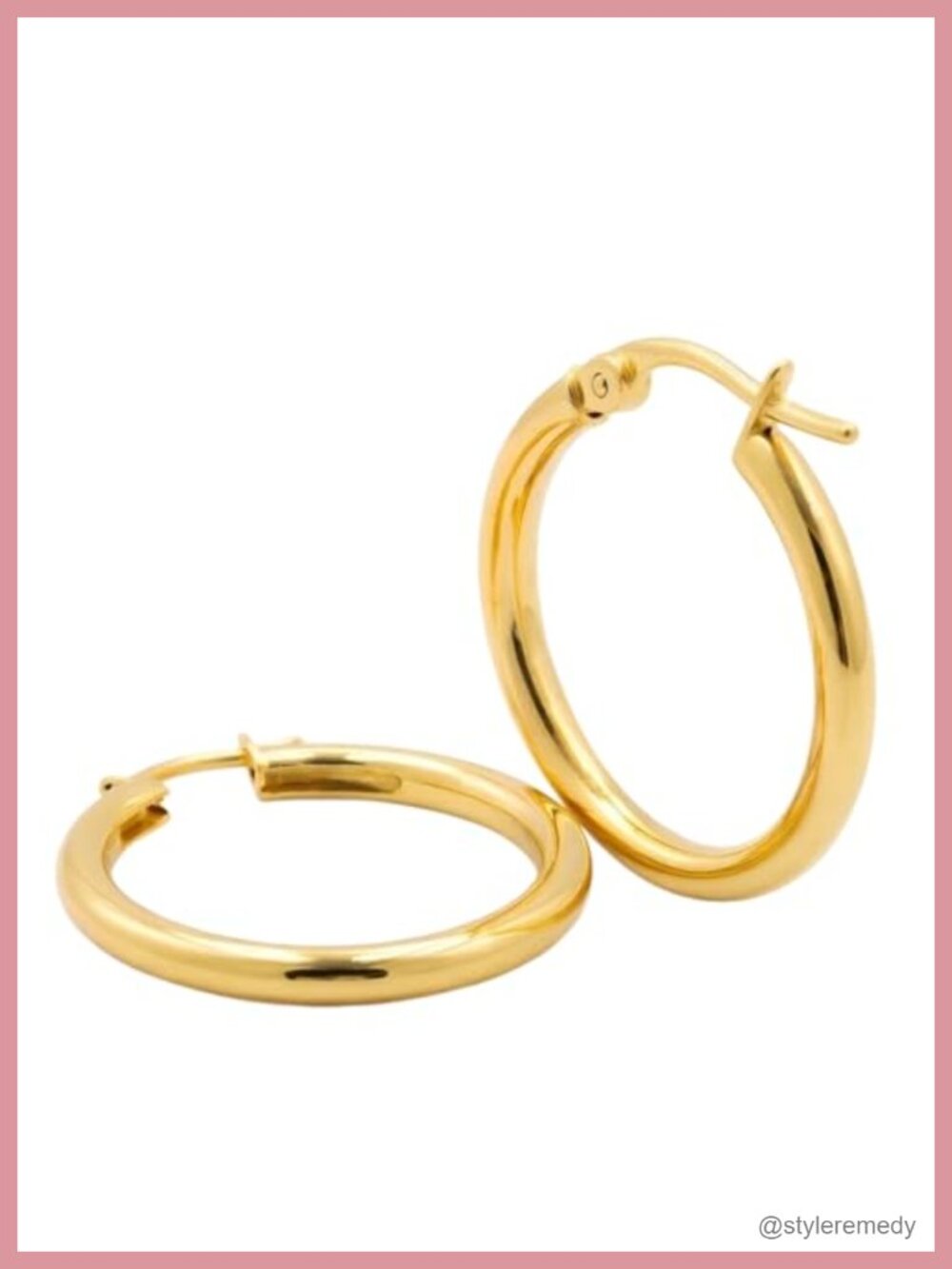 14K Gold Plated Hoop Earrings Women Lightweight Minimalist Gift